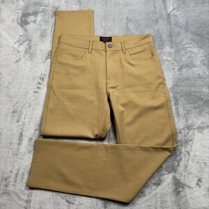 Unbound Merino Wool Pants Mens 32x32 Khaki Merino Wool Stretch 5-Pocket Relaxed